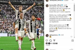 伊尔迪兹社媒：多么美妙的胜利，为队友们没有放弃感到骄傲