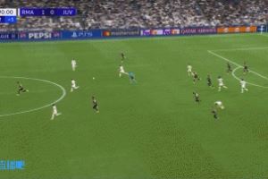 皇马反击4打3，巴尔韦德分球，贡萨洛-加西亚小角度射门被封堵